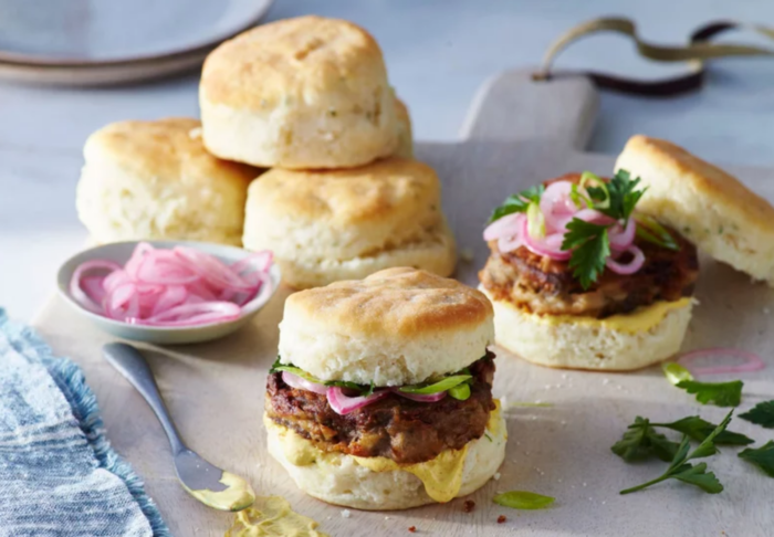 country fried beef biscuits